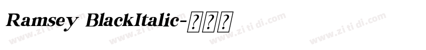 Ramsey BlackItalic字体转换